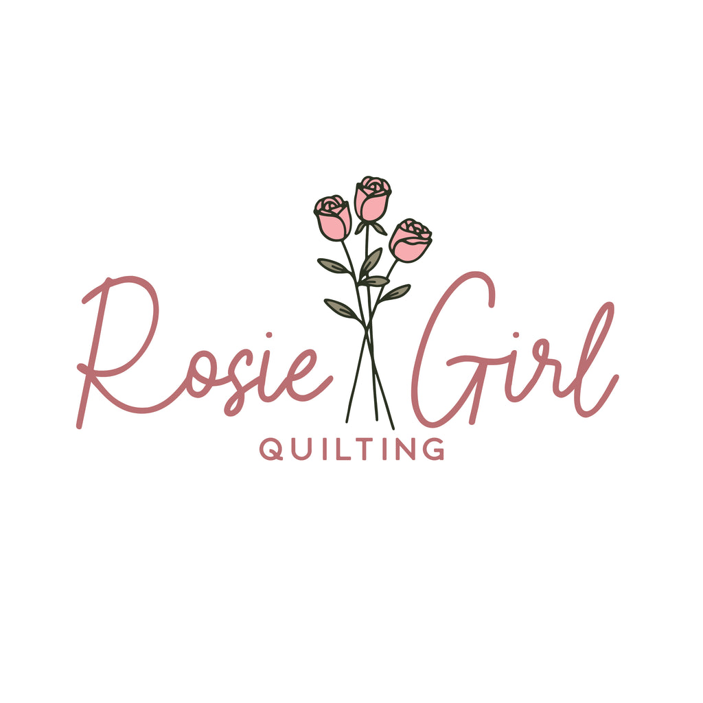 Rosie Girl Quilting with three pink roses