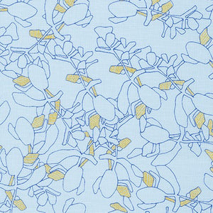 Collection CF Flora in Blue with Gold Metallic