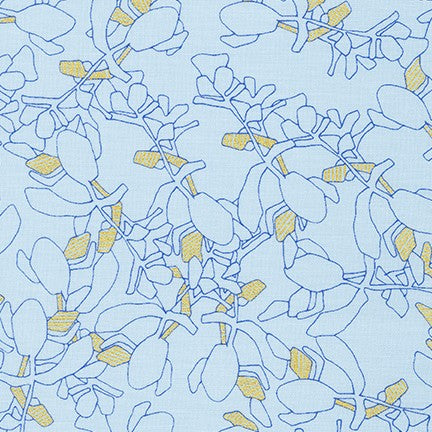 Collection CF Flora in Blue with Gold Metallic